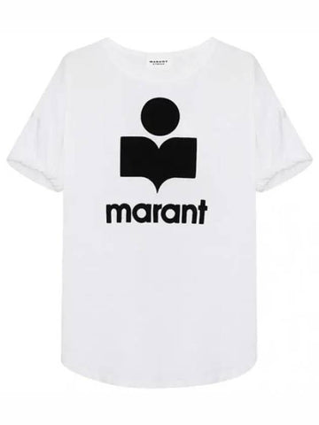 Coldy Linen Logo T Shirt Women s Short Sleeve Tee - ISABEL MARANT - BALAAN 1