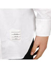 Oxford Grosgrain Placket Cotton Long Sleeve Shirt White - THOM BROWNE - BALAAN 8