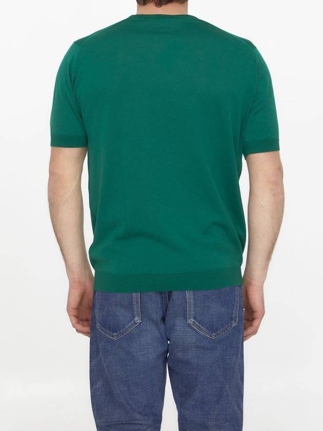 Emerald Green Cotton Jumper - JOHN SMEDLEY - BALAAN 4