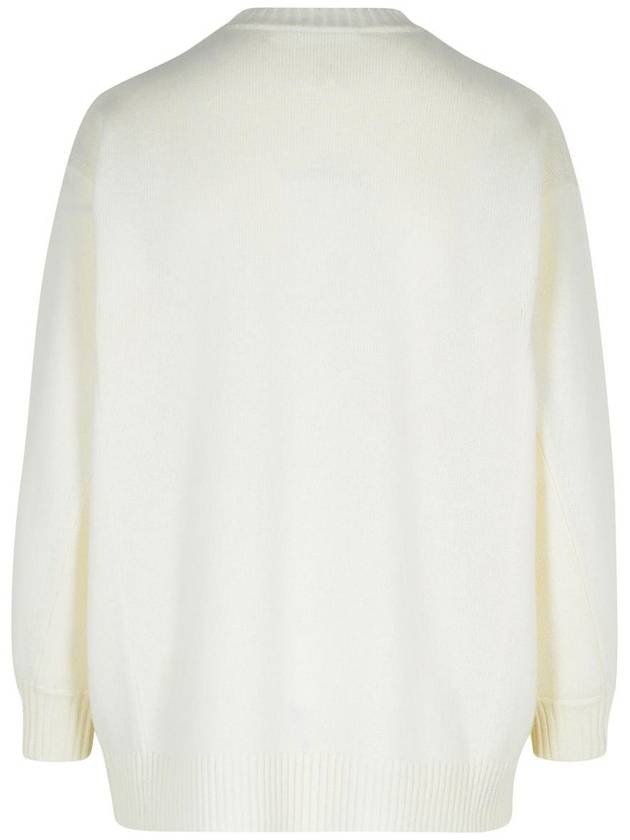 Max Mara 'Fido' White Cashmere Blend Sweater - MAX MARA - BALAAN 3