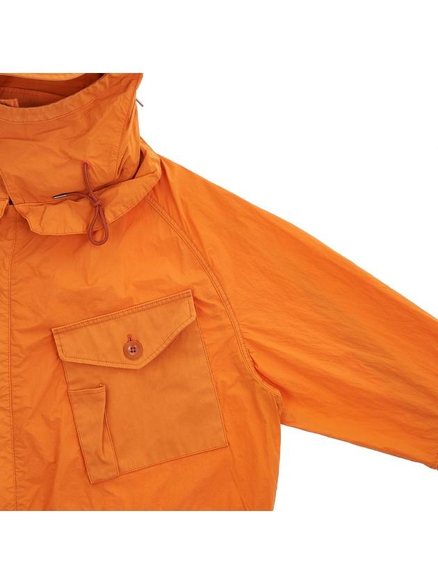 Mid Layer Flap Pocket Hooded Jacket Orange - TEN C - BALAAN 5