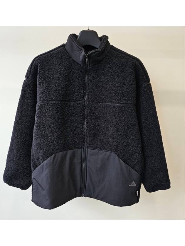 Sportswear Fleece Zip-Up Jacket Black - ADIDAS - BALAAN 5