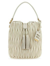 Matelasse Nappa Leather Bucket Bag White - MIU MIU - BALAAN 1