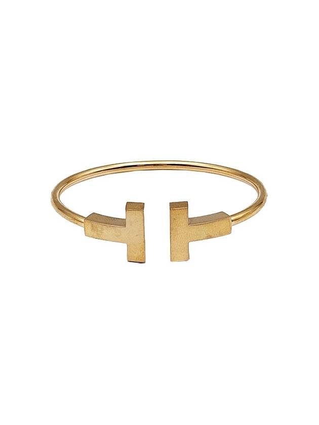 Tiffany Co 18K Gold T Wide Wire Bracelet - TIFFANY & CO. - BALAAN 1