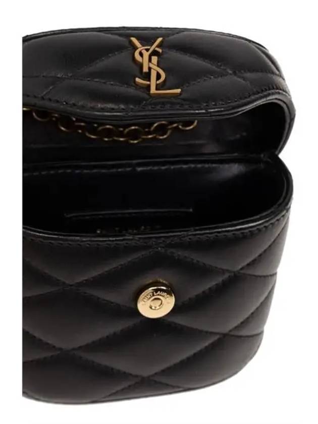 YSL Micro Box Chain Leather Mini Bag Black - SAINT LAURENT - BALAAN 6