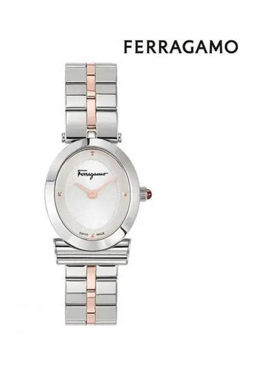 Miroir Oval Metal Watch Silver - SALVATORE FERRAGAMO - BALAAN 2