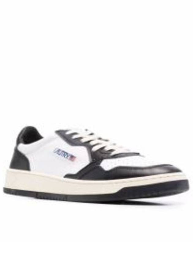 'Medalist Low-Top' White And Black Sneakers With Side Logo In Leather Man - AUTRY - BALAAN 5