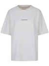 Stamp Logo Cotton Short Sleeve T-Shirt White - ACNE STUDIOS - BALAAN 1