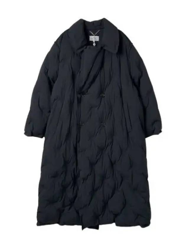 Double breasted long puffer jacket black padding - MAISON MARGIELA - BALAAN 1