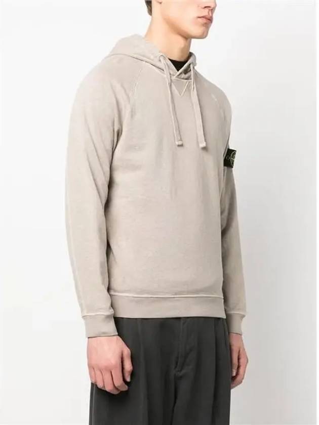 Men's Waffen Patch OLD Treatment Cotton Hoodie Dove Grey - STONE ISLAND - BALAAN 5