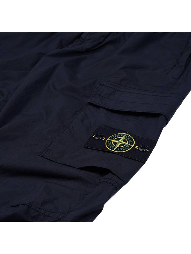 Stretch Cotton Tela Paracadute Cargo Straight Pants Navy Blue - STONE ISLAND - BALAAN 5