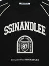 97 College Piping Short Sweatshirt Black - SSINANDLEE - BALAAN 6