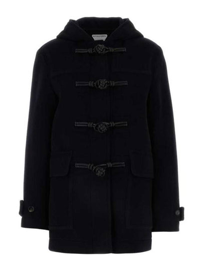 Knot Wool Duffel Coat Navy - BOTTEGA VENETA - BALAAN 2