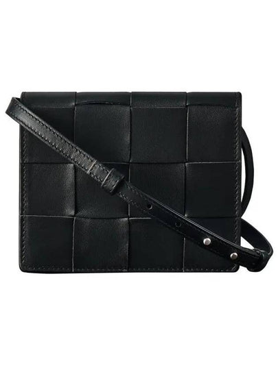 Intrecciato Small Cassette Cross Bag Black - BOTTEGA VENETA - BALAAN 2