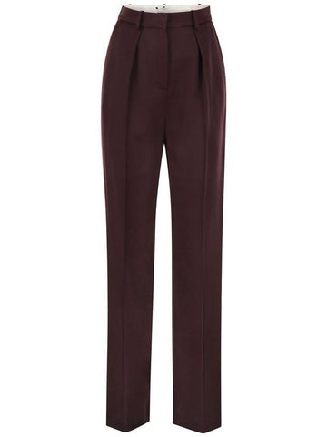 Straight satin trousers with satin bands - ELISABETTA FRANCHI - BALAAN 1