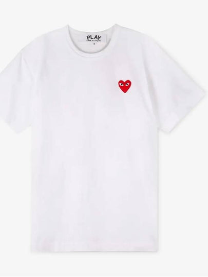 Comme des Gar ons Men s Heart Wappen White Short Sleeve T Shirt AZ T108 051 2 - COMME DES GARCONS PLAY - BALAAN 2