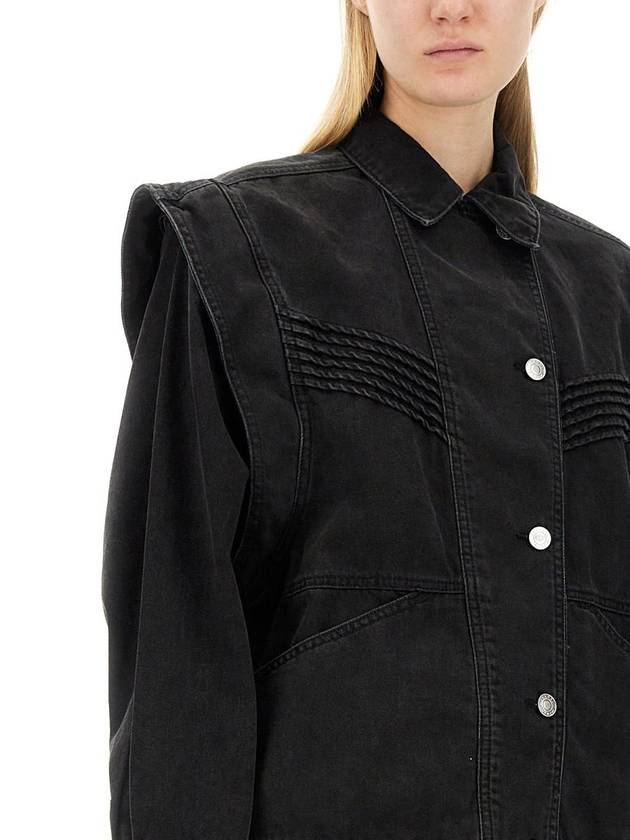 Hamon Denim Jacket Black - ISABEL MARANT - BALAAN 5