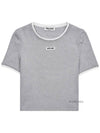 Miu Cotton Sweater Gray MJN847 12HM F0031 - MIU MIU - BALAAN 11