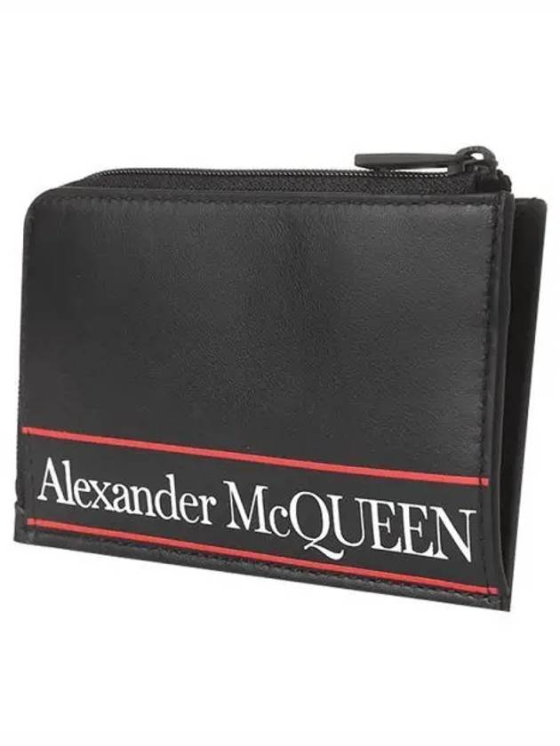 Logo Zipper Card Wallet Black - ALEXANDER MCQUEEN - BALAAN 2