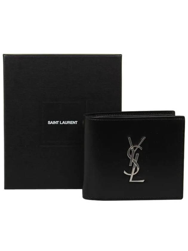 East/West Wallet In Smooth Leather Black - SAINT LAURENT - BALAAN 6