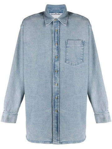 Studios Attent Denim Long Sleeve Shirt - ACNE STUDIOS - BALAAN.