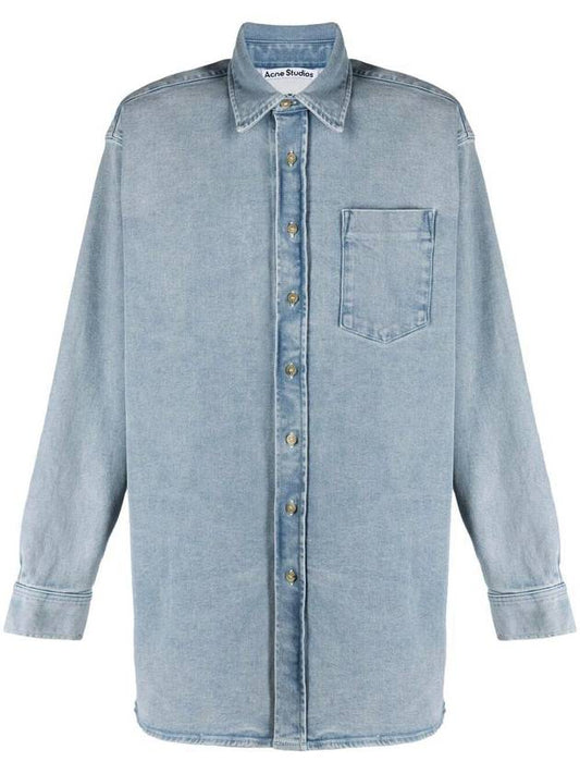 Studios Attent Denim Long Sleeve Shirt - ACNE STUDIOS - BALAAN.