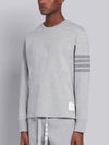 4 Bar Armband Tonal Long Sleeve T-Shirt Grey - THOM BROWNE - BALAAN 3