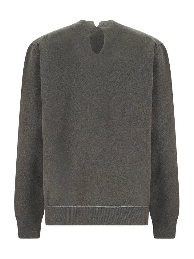 Pullover V-Neck Cashmere Knit Top Dark Green - FENDI - BALAAN 3