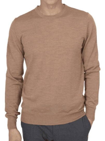 yle Merino Crew Neck Knit Top Brown - J.LINDEBERG - BALAAN 2