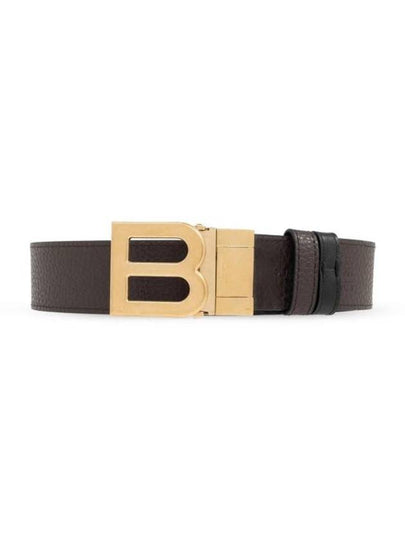 B Buckle Reversible Leather Belt Brown - BALLY - BALAAN 2