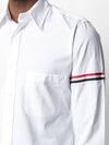 Men's Poplin Grosgrain Armband Classic Long Sleeve Shirt White - THOM BROWNE - BALAAN 6