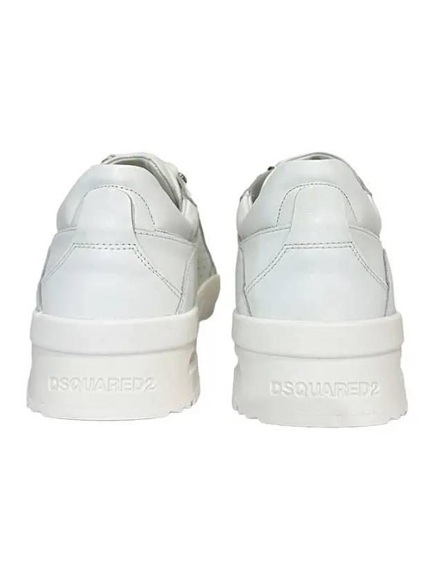 Men's Original Legend Leather Low Top Sneakers White - DSQUARED2 - BALAAN 4