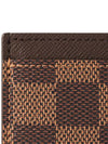 Damier Eben Single Card Wallet Brown - LOUIS VUITTON - BALAAN 5