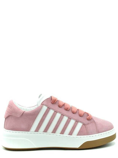 striped suede low top sneakers pink - DSQUARED2 - BALAAN 2