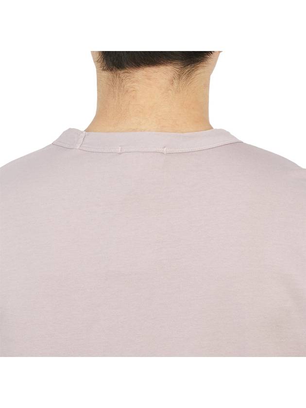 Men's Back Logo Label Cotton Short Sleeve T-Shirt Grey - TEN C - BALAAN 8