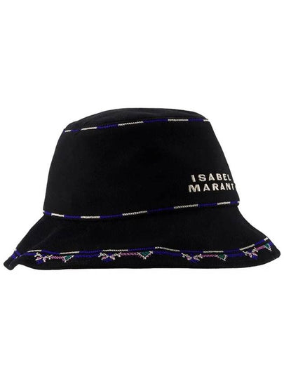 Halena Embroidery Logo Bucket Hat Black - ISABEL MARANT - BALAAN 2