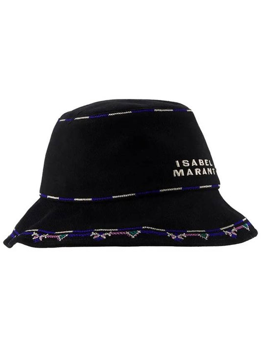 24SS HALENA logo embroidered bucket hat black CU049XFA B1C11A 01BK - ISABEL MARANT - BALAAN 1