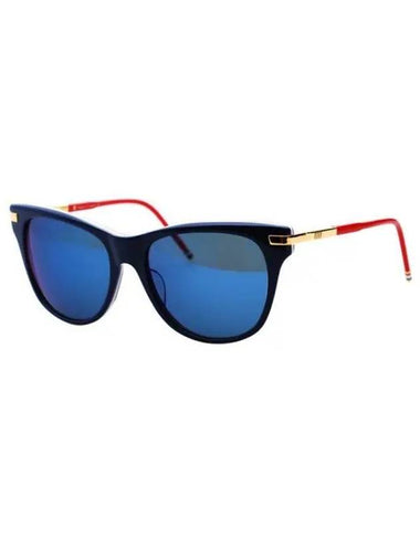 EYEWEAR TB 506 C NVY GLD 56 Blue Mirror - THOM BROWNE - BALAAN 1