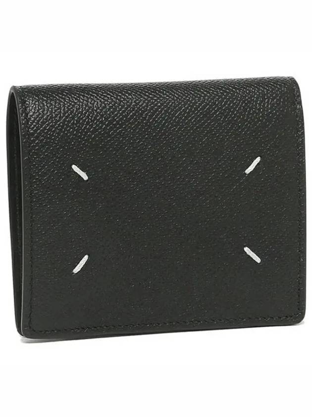 Stitch Logo Compact Bifold Half Wallet Black - MAISON MARGIELA - BALAAN 2