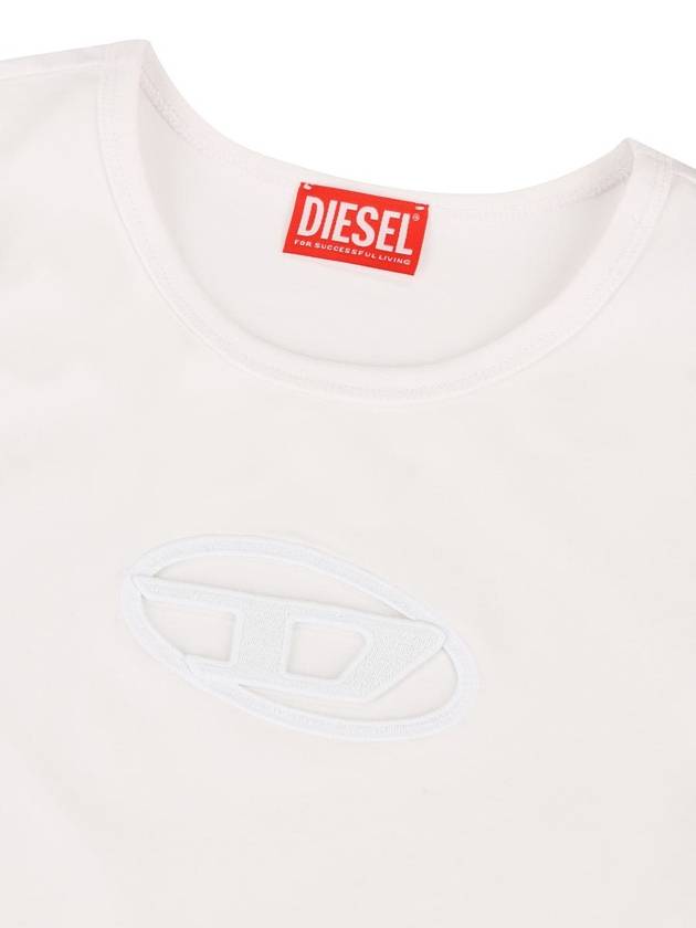 T Angie Peekaboo Logo Short Sleeve T-Shirt White - DIESEL - BALAAN 4