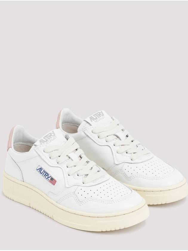 Medalist Pink Tab Leather Low Top Sneakers White - AUTRY - BALAAN 4