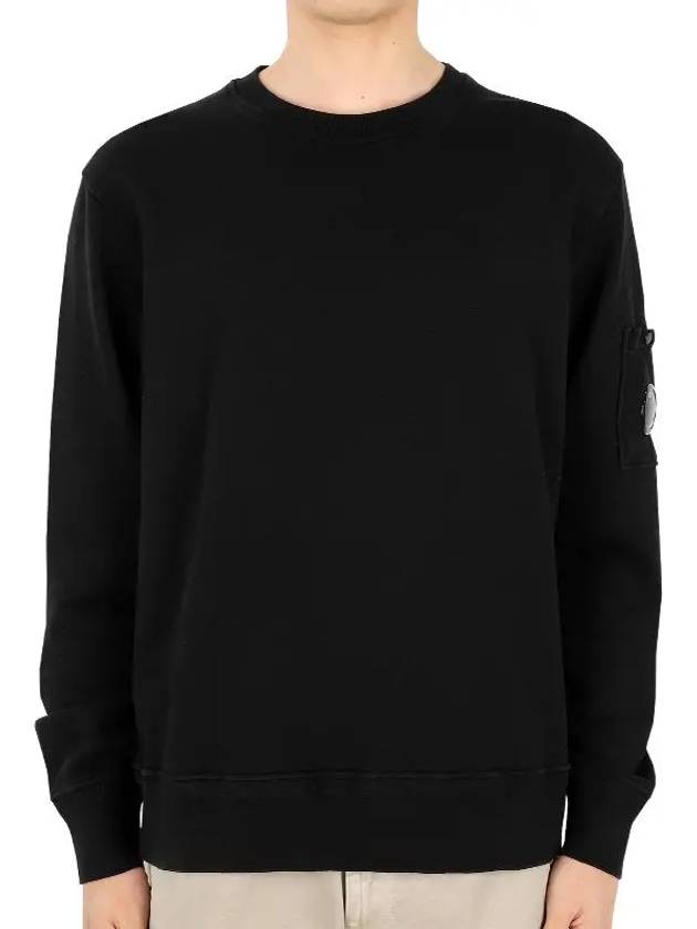 Cotton Fleece Sweatshirt Black - CP COMPANY - BALAAN 3