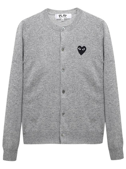 Heart Wappen Wool Cardigan Grey - COMME DES GARCONS - BALAAN 2