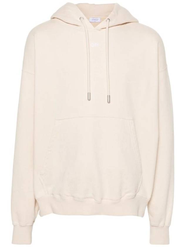 arrow embroidery hoodie OMBB085S24FLE0050301 - OFF WHITE - BALAAN 1