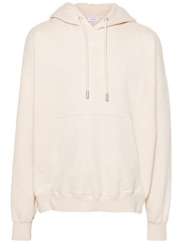 arrow embroidery hoodie OMBB085S24FLE0050301 - OFF WHITE - BALAAN 1