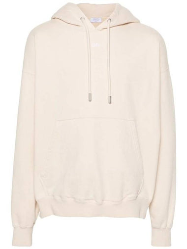 arrow embroidery hoodie OMBB085S24FLE0050301 - OFF WHITE - BALAAN 1