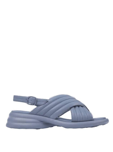 Spiro Leather Cross Strap Sandals Blue - CAMPER - BALAAN 1