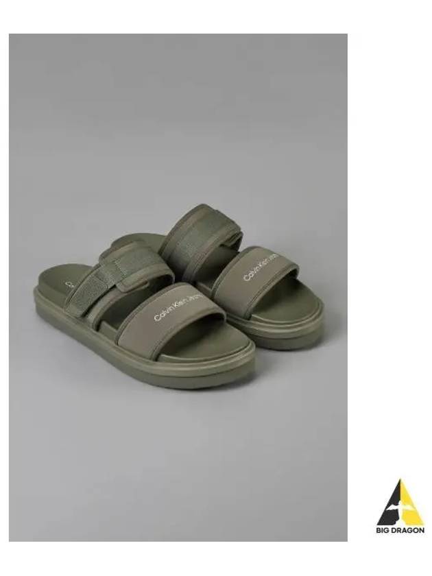 JEANS Men s Khaki London Sandals YM00946 0II - CALVIN KLEIN - BALAAN 1