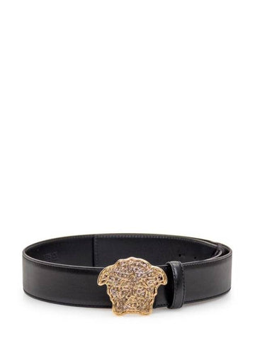 leather belt 1008698DVTP1 1B00V BLACK - VERSACE - BALAAN 1