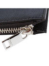 Leather Zipper Classic Fragment Card Wallet Black - SAINT LAURENT - BALAAN 4